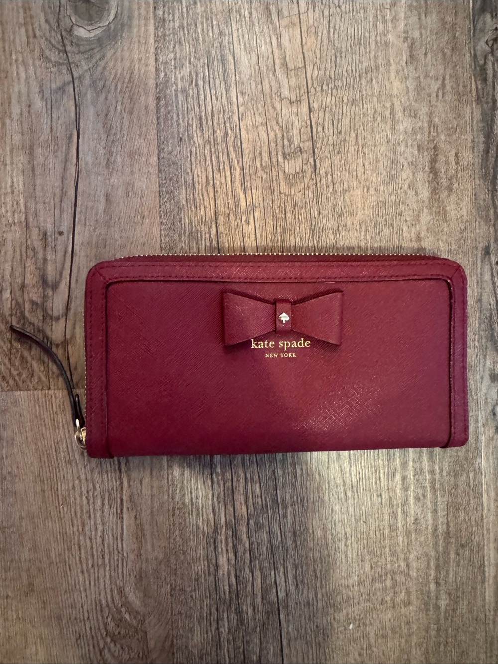 kate spade New York Berry Zip-Around Wallet with Bow
